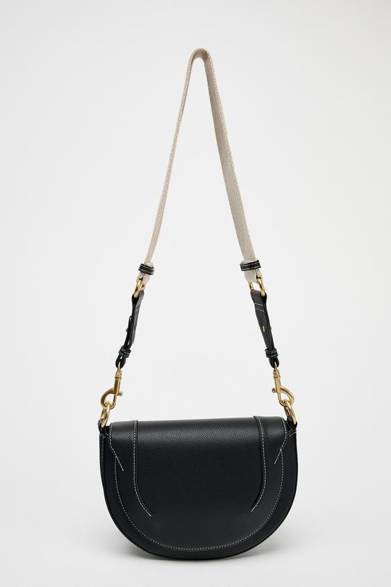 CONTRASTING TOPSTITCHING CROSSBODY BAG | Zara US
