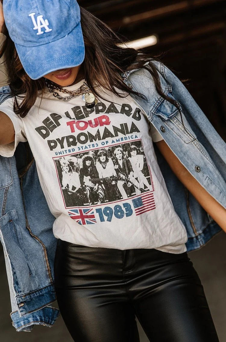 RESTOCKING SOON: Pyromania Tour Graphic Tee | Mindy Mae's Market