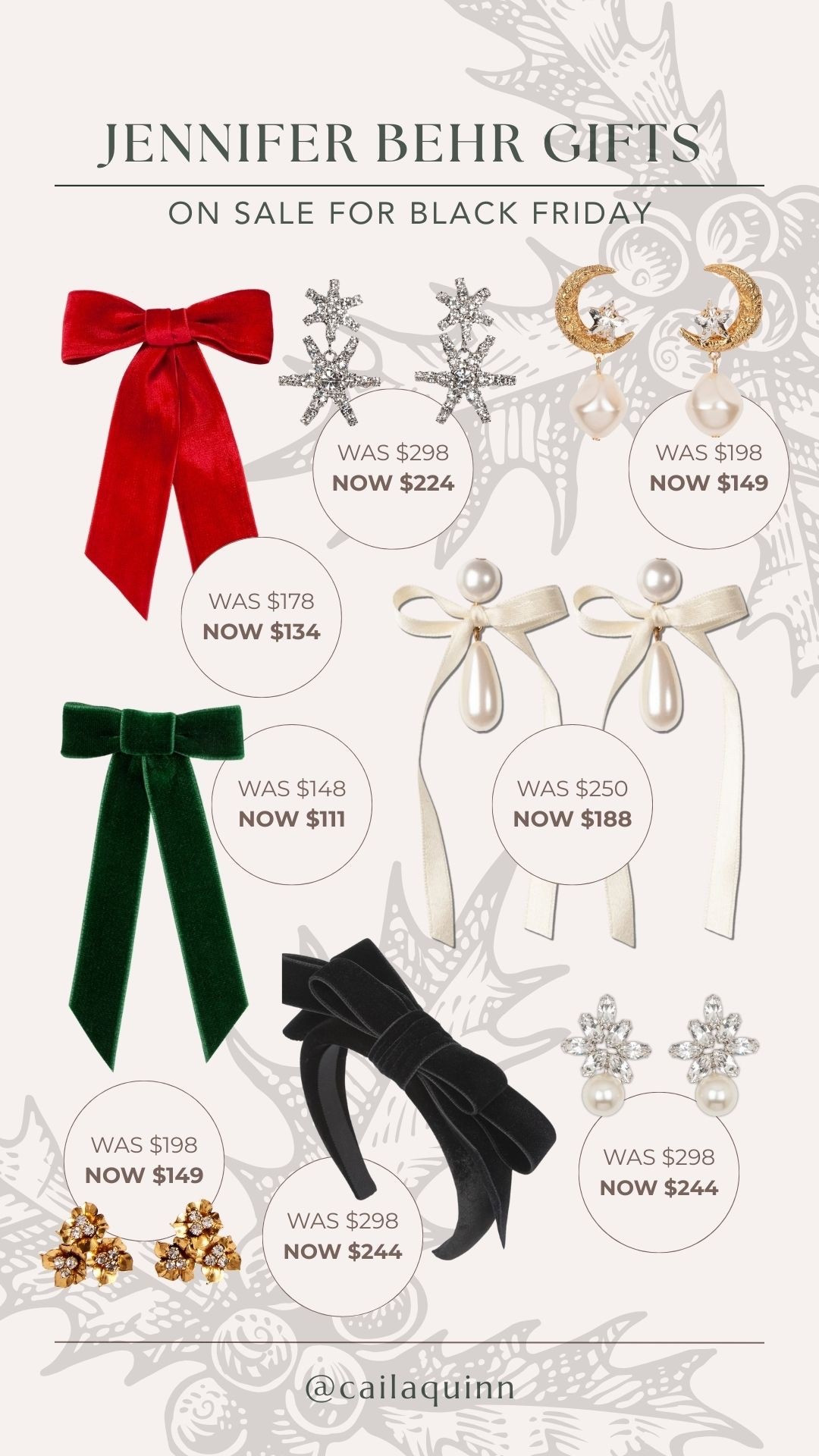 I absolutely love Jennifer Behr’s pieces - you can get 25% off for Black Friday right now! ✨

#LTKHoliday #LTKGiftGuide #LTKCyberWeek