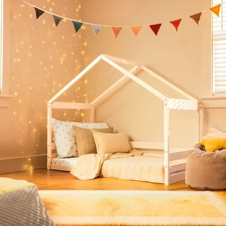 Little Seeds Trellis House Toddler Bed, True White | Walmart (US)