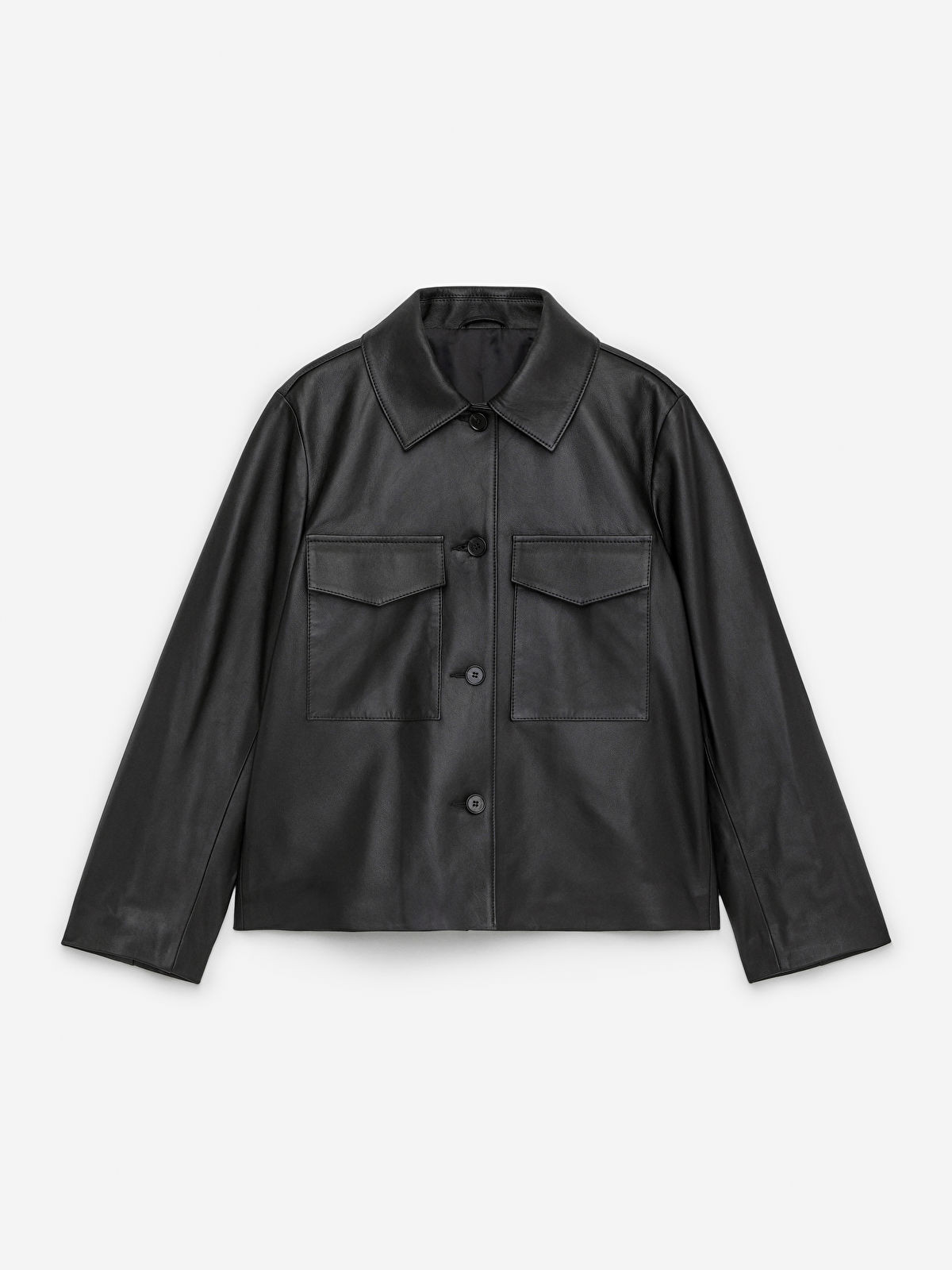 Lined Leather Jacket | Arket UK