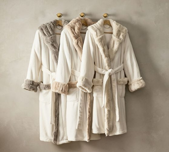 Ruched Faux Fur Robe | Pottery Barn (US)