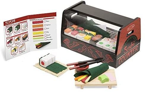 Melissa & Doug Roll, Wrap & Slice Sushi Counter Toy | Amazon (US)