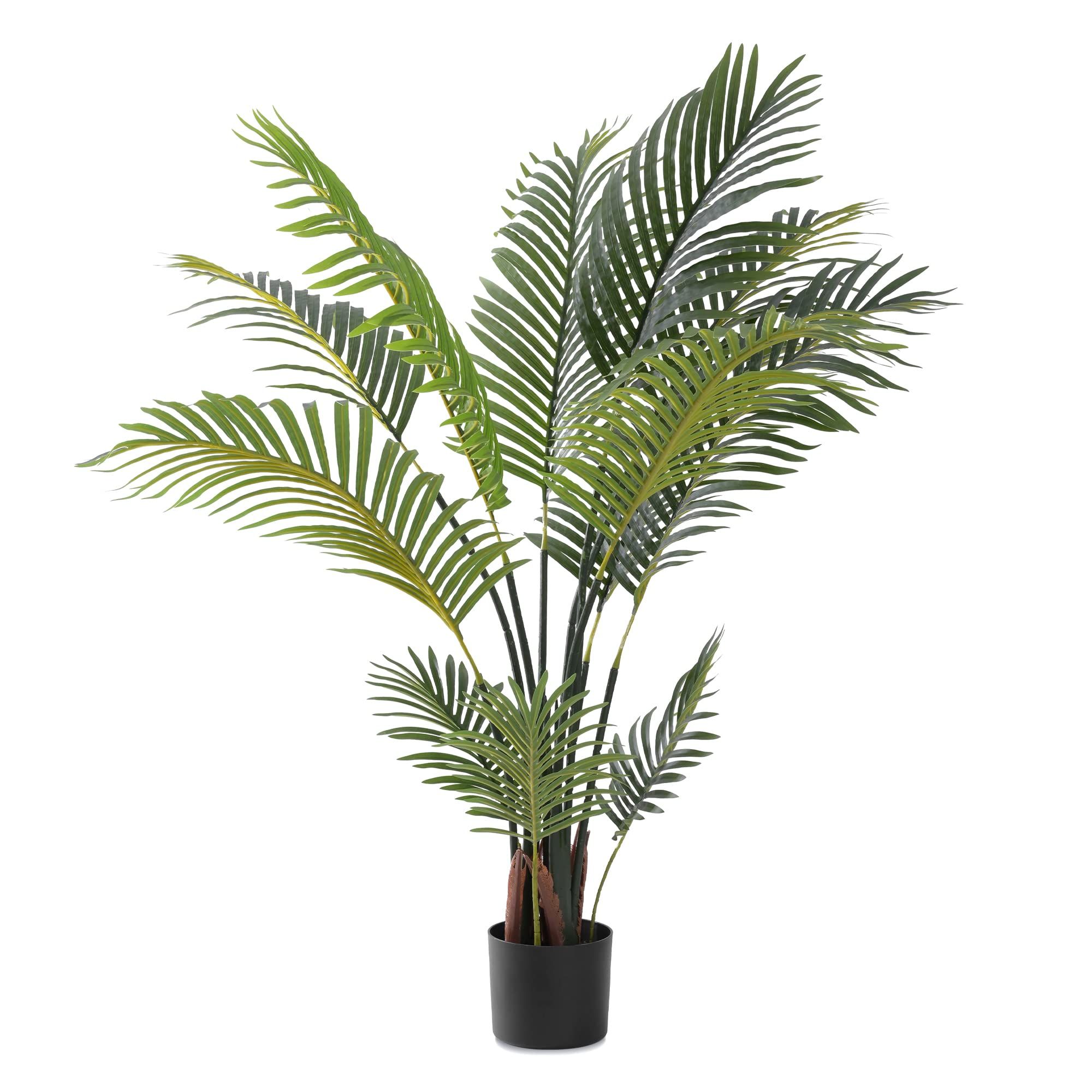 Artificial Tree - Areca Palm Faux Trees Outdoor - Artificial Plants for Home Decor Indoor - 4ft Tropical Decor Areca Palm Tree with 12 Leaves, Home Office, Living Room Decoration, AP120 | Amazon (US)