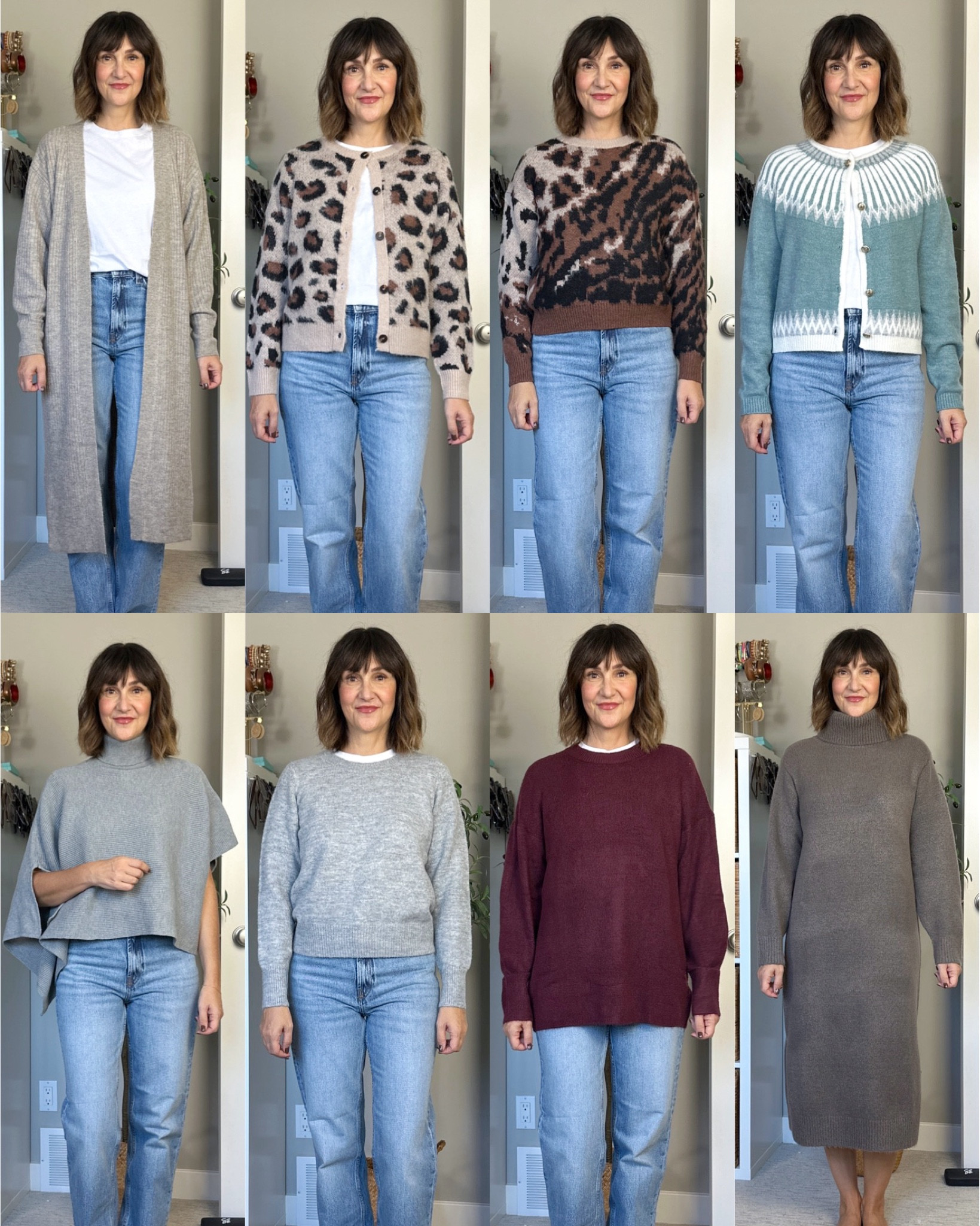 Rickis sweater sale! All sweaters and cardigans are discounted and you get an additional 15% off with code CBSTYLED15
I’m 5’ 7” wearing my usual size S in all the sweaters except the grey crewneck and the leopard cardigan, I sized up to M in those 
Also linked my white tee (S) and jeans (27)
Not all the sweaters are online yet, I’ll add them when they are available 

#LTKStyleTip #LTKSaleAlert #LTKFindsUnder50