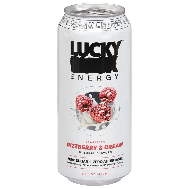 Lucky Energy Sugar Free Energy Drinks, Rizzberry and Cream, 16oz Can | Walmart (US)