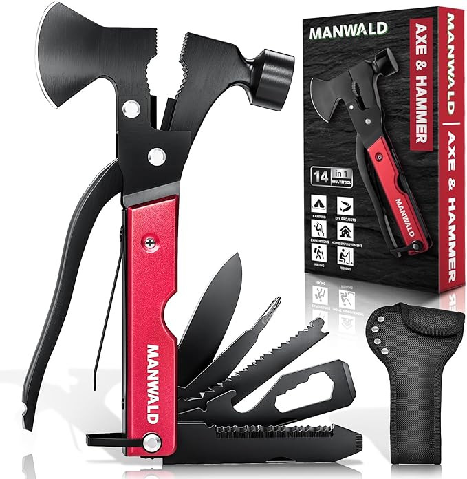 15 in 1 Multitool Axe Hatchet, Gifts for Men, Camping Accessories Survival Gear, Multi Tool Gifts... | Amazon (US)