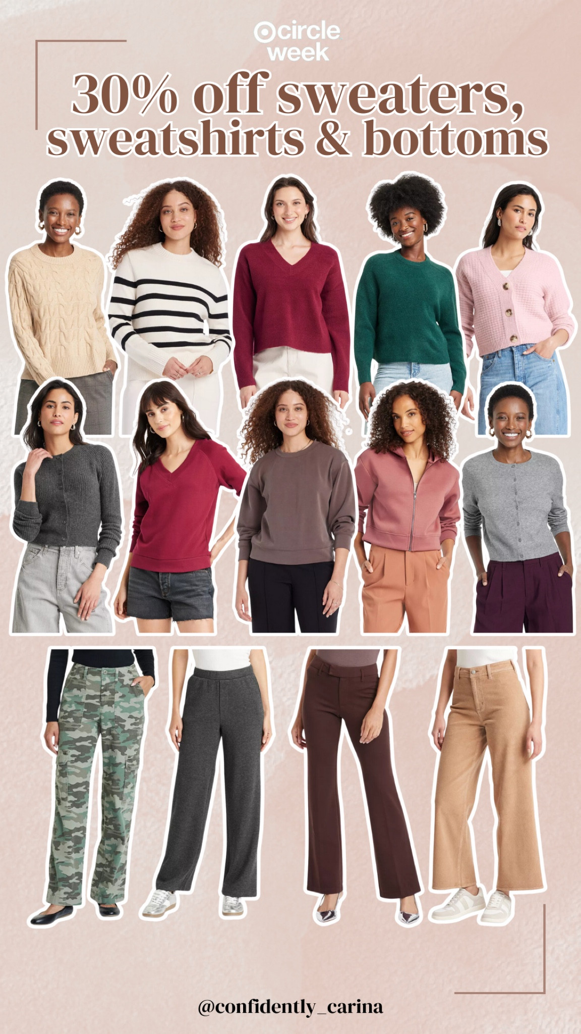 30% off sweaters, sweatshirts and bottoms for Target Circle Week!! 

#LTKSaleAlert #LTKFindsUnder50 #LTKxTarget