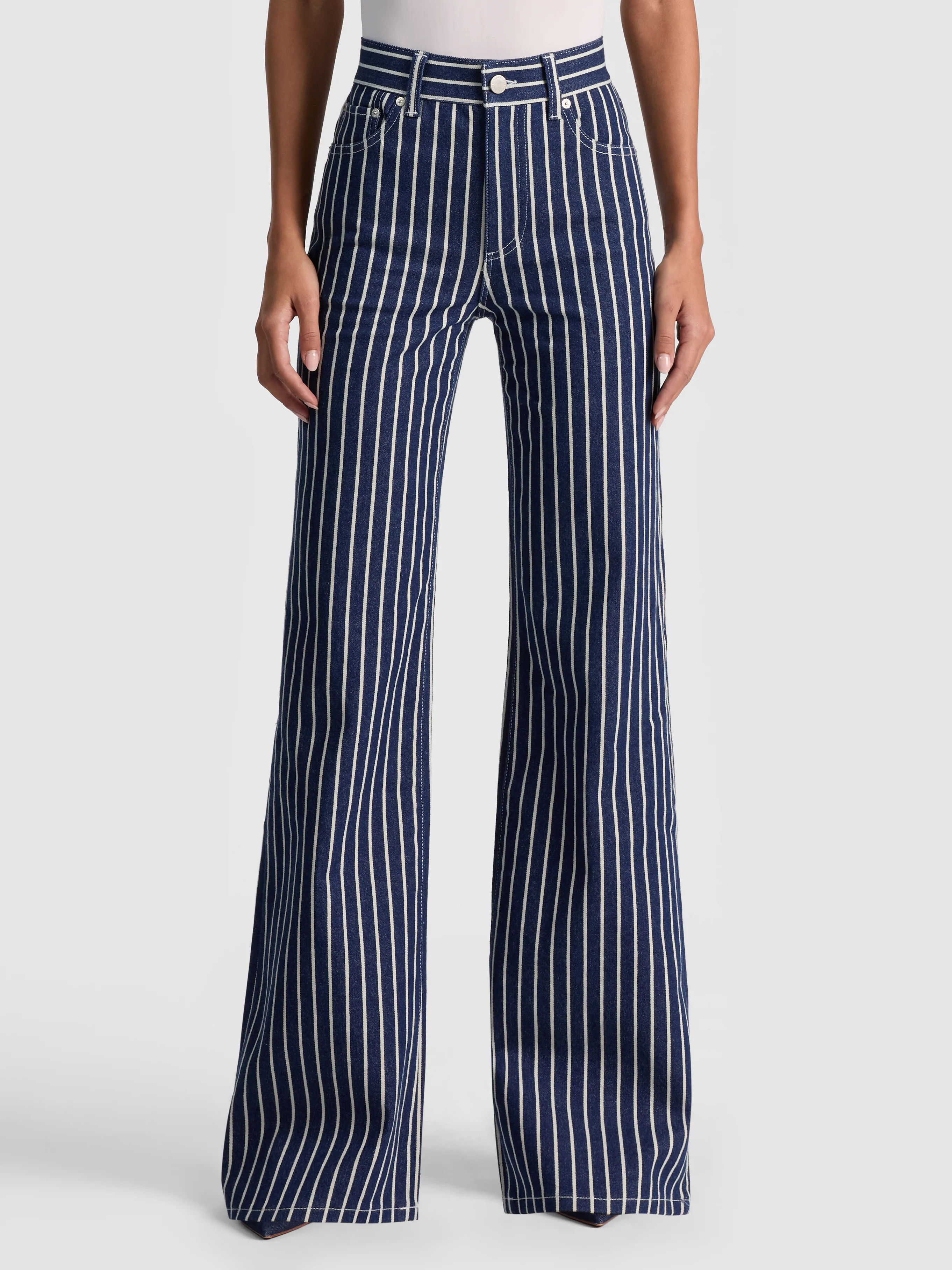 alice + olivia CHIC STRIPED JEAN | Alice + Olivia
