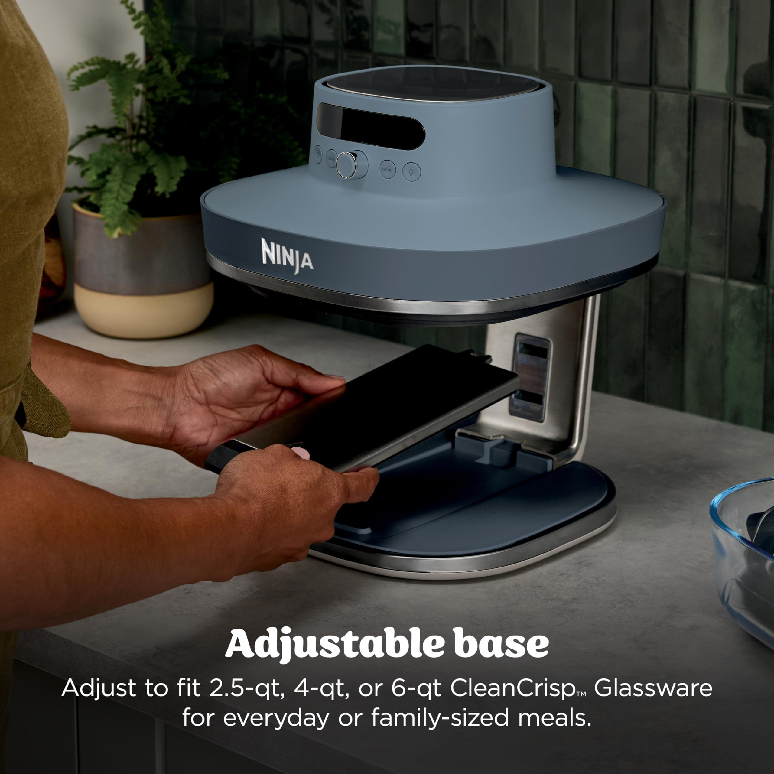 Ninja Crispi Pro 6-in-1 Glass Air Fryer | 450°F, Nontoxic, 6qt & 2.5qt Containers & Lids | Micro... | Amazon (US)