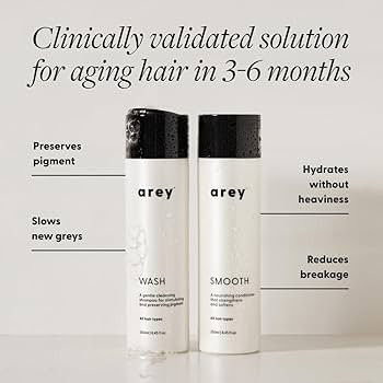 Arey Shower Duo | Daily Wash Shampoo and Smooth Conditioner Set | Delay + Reduce the Signs of Agi... | Amazon (US)
