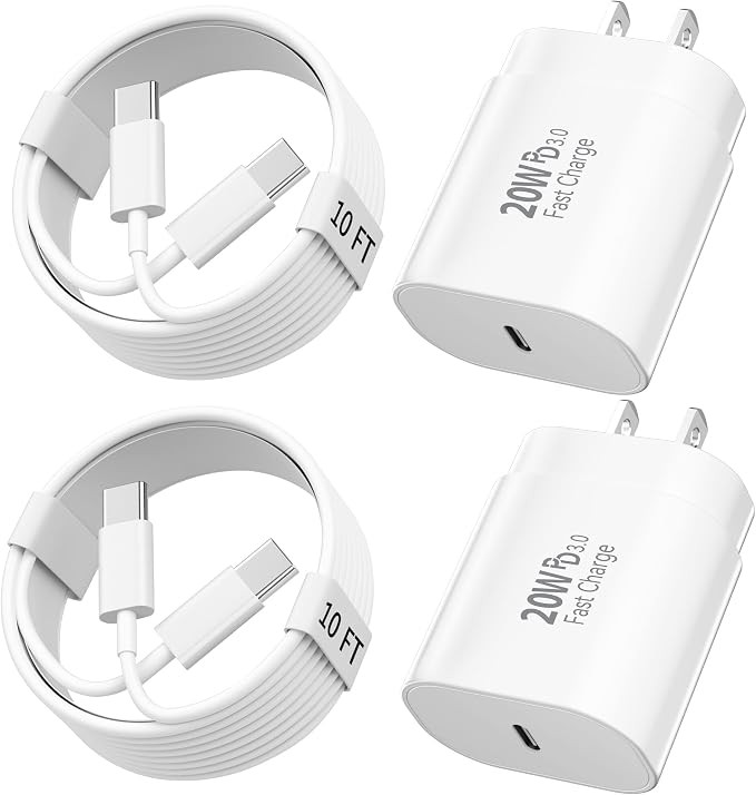 iPhone 17 16 15 Charger Fast Charging, 10 FT Long USB C Charger Cord with 20W Type C Fast Phone C... | Amazon (US)