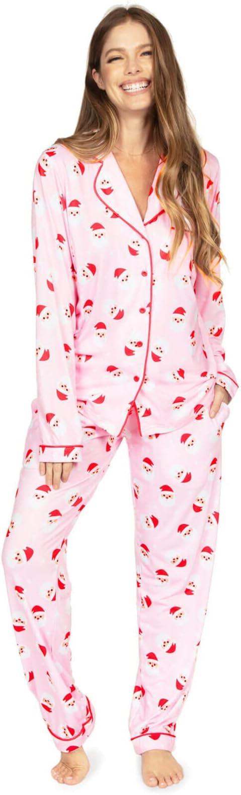 Tipsy Elves Women’s Christmas Pajamas - Classic Two Piece Lapel Pajama Set for Ladies - Cute an... | Amazon (US)