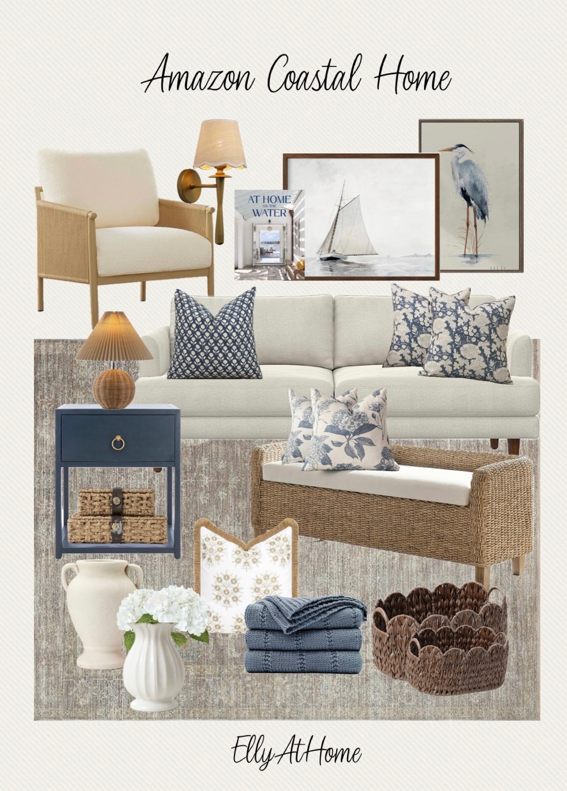 Amazon coastal home styling for a summer home! Shop rugs, pillows, artwork, home decor accessories, bench, sofa, table and more! Amazon home finds, free shipping.

#LTKSaleAlert #LTKHome