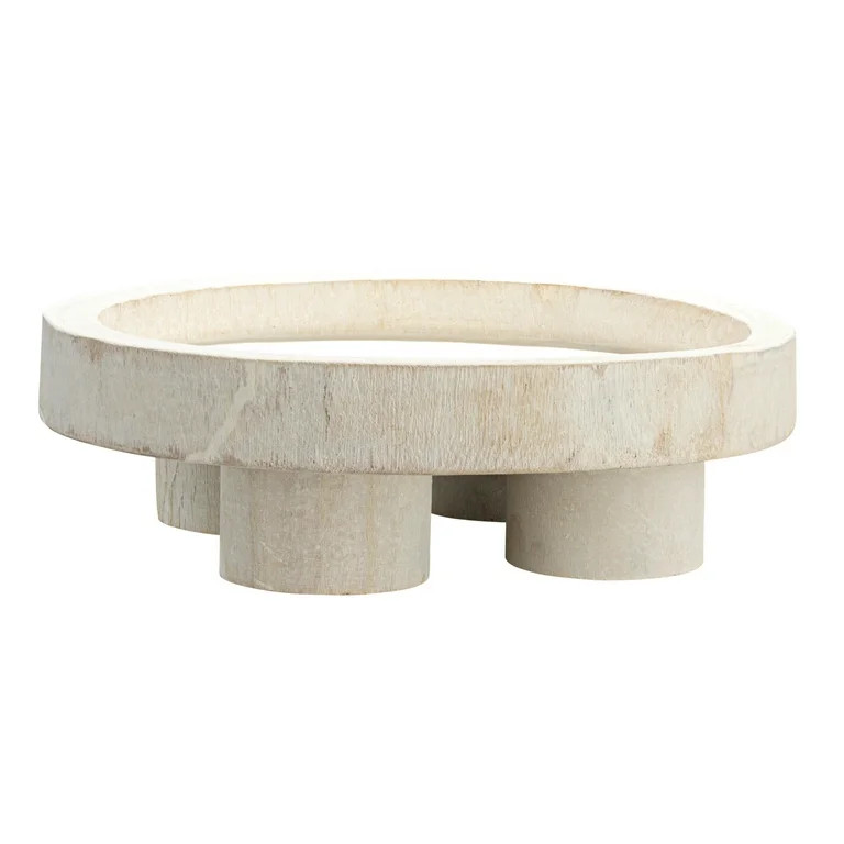 Bloomingville Paulownia Wood Pedestal Tray | Walmart (US)