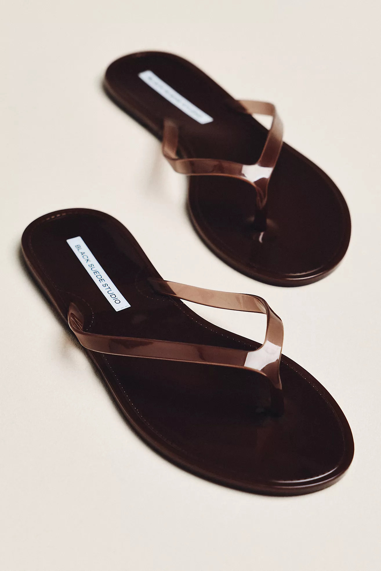 Black Suede Studio Jelly Flip-Flop Sandals | Anthropologie (US)