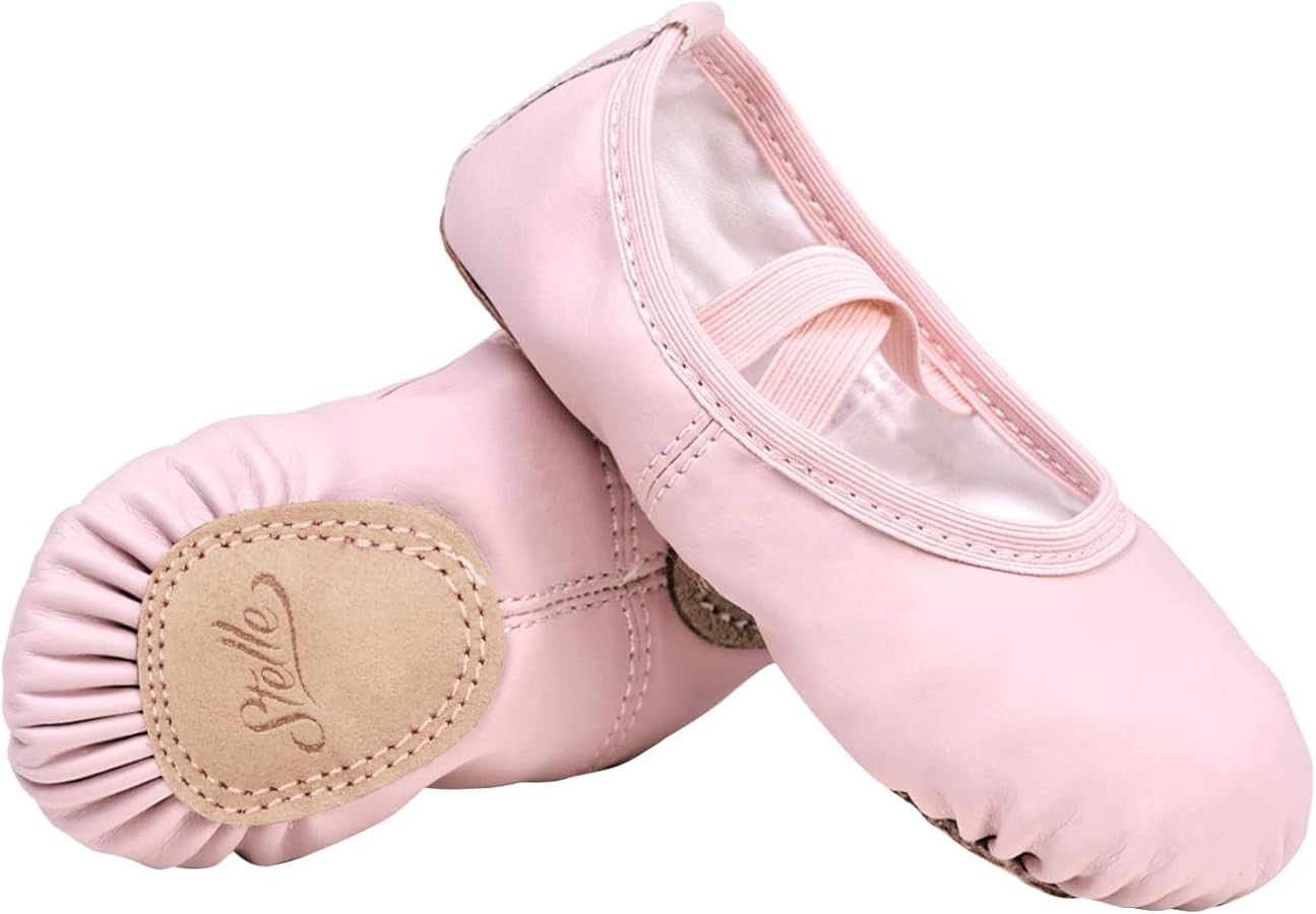 Stelle Ballet Shoes for Girls Toddler Ballet Slippers Soft Leather Boys Dance Shoes for Toddler/L... | Amazon (US)