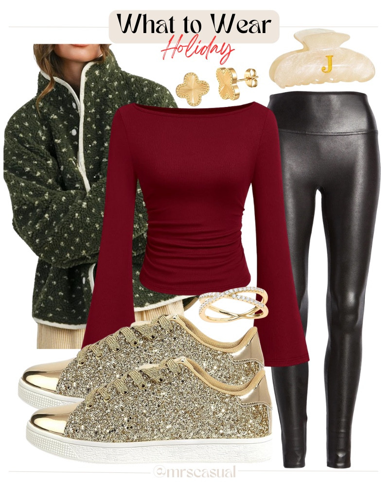 Comfort meets festive — this outfit is SO good for holiday errands or casual parties ✨ 🔗⬇️

#LTKSeasonal #LTKHoliday #LTKOver40