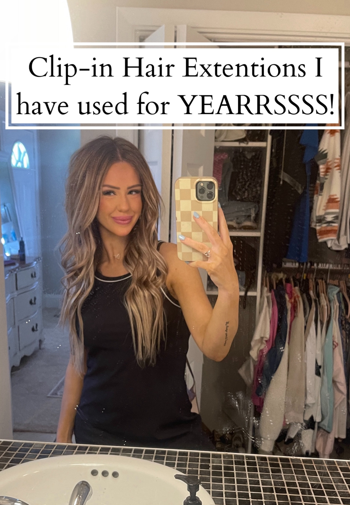 My hair extensions!  I always use this brand no matter what color I dye my hair to. 

#LTKBeauty