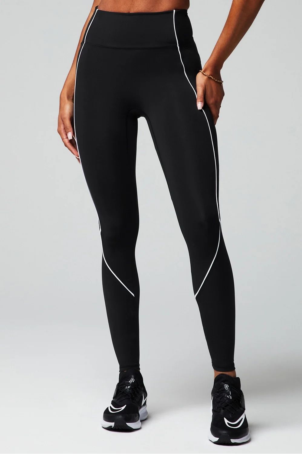 Anywhere Motion365+ High-Waisted Piped Legging | Fabletics - North America