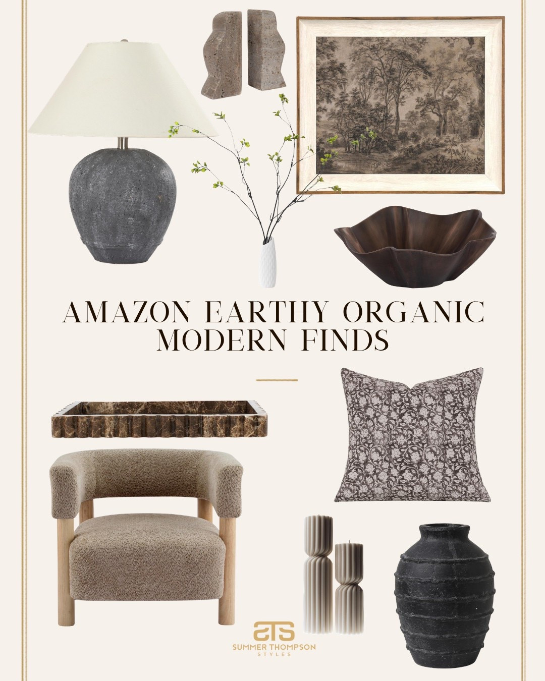 The earthy organic modern aesthetic is everything right now and Amazon is absolutely nailing it. 🤎 From textured lamps and bouclé chairs to travertine bookends, moody vases and vintage inspired art, these finds are so intentional and so beautifully curated that your space will feel like a completely different home.

#amazonfinds #amazonhome #amazonhomedecor #organicmodern #earthyhome #warmneutrals #homedecor #homeinspo #interiordesign #elevatedhome #affordableluxury #textureddecor #curatedhome #homeinspiration

#LTKHome #LTKU #LTKdayinmylife