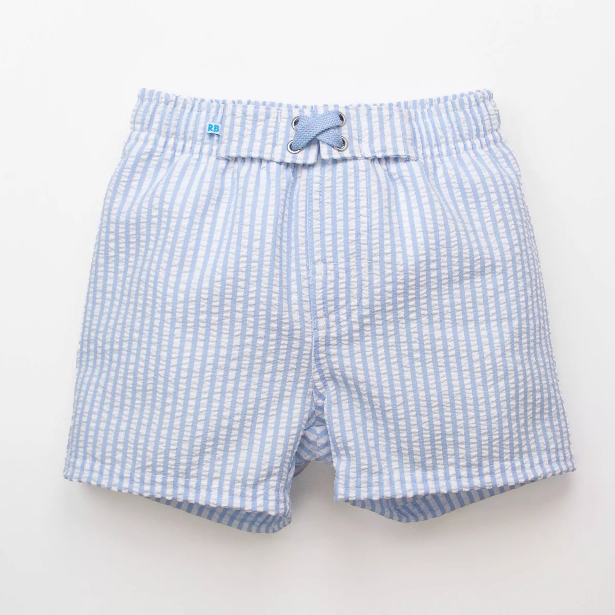 RuggedButts Toddler Boys' Seersucker Swim Trunks - Blue 12M | Target