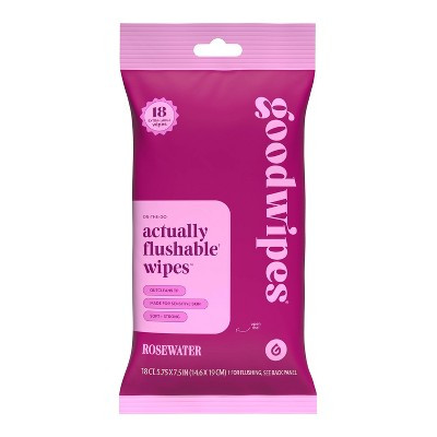Goodwipes Flushable Wipes Travel Size Rosewater - 18ct | Target