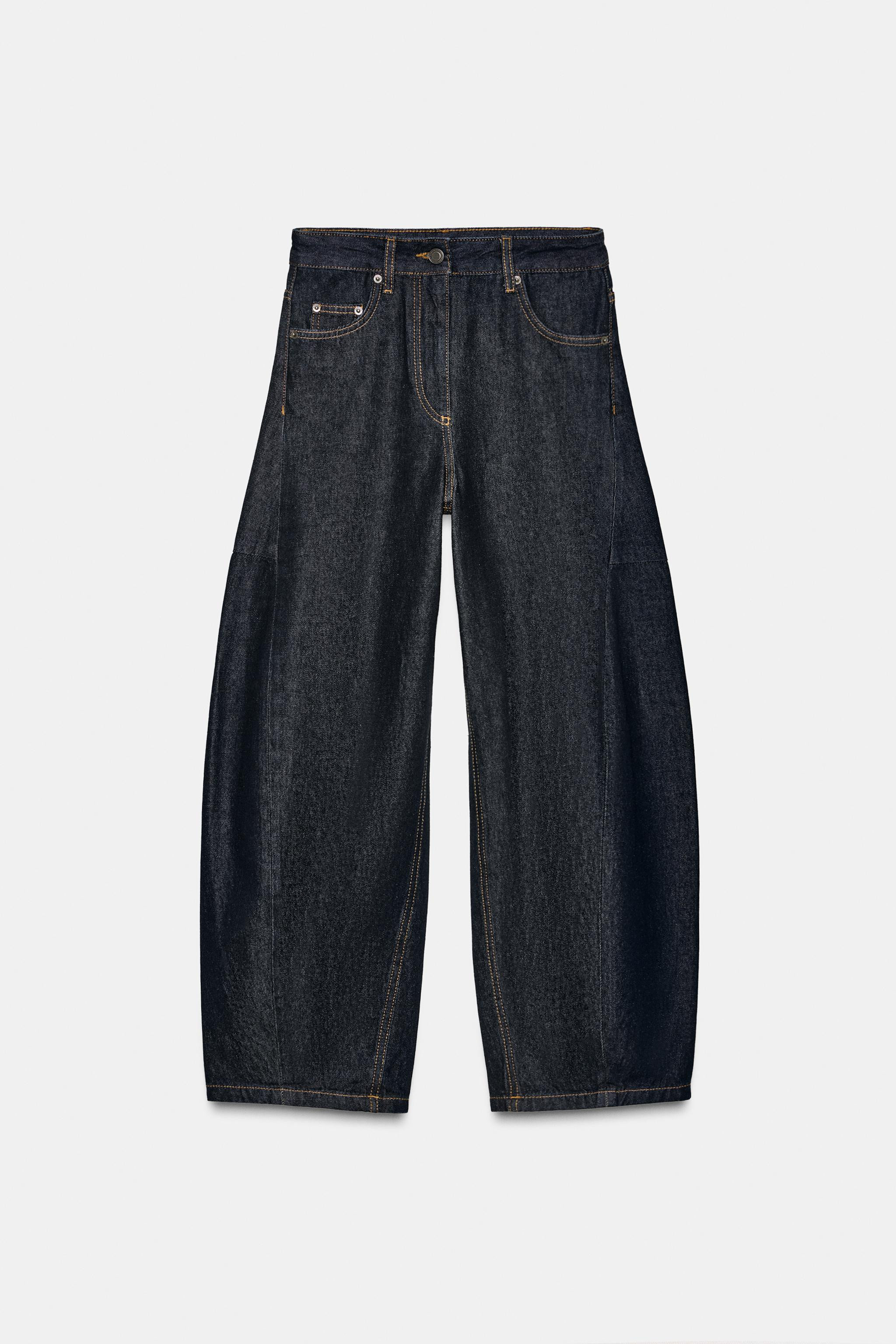 ZW COLLECTION MID-RISE ANKLE BALLOON JEANS | Zara US