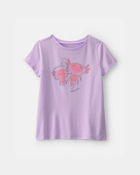 Girls Axolotl Graphic Tee - Purple | Carter's Inc