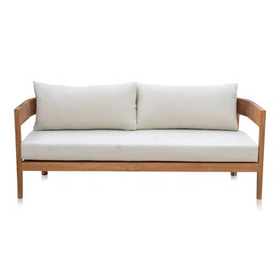 Bali 74'' Teak Outdoor Patio Sofa | Wayfair North America