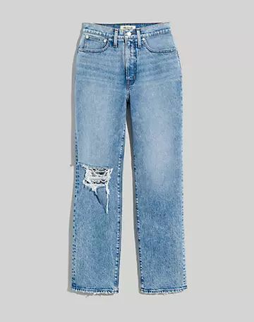 The Perfect Vintage Straight Jean in Kingsbury Wash: Knee-Rip Edition | Madewell