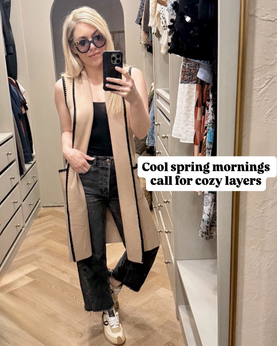 Cozy layers for cool spring mornings. Both of these are perfect for drop off! The tan vest will be so cute for the fall (add long sleeves underneath) and this black cardigan is a closet essential! A must have that looks cute over tops and dresses. Stay warm in the office or on the windy soccer field… yep I’ve entered my soccer mom era. Not sure he’s going to do want to do it though 😅 still trying to find what his sport or hobby is!

Btw these make GREAT Mother’s Day gift ideas!

#LTKSeasonal #LTKfitnessgoals #LTKMothersDay