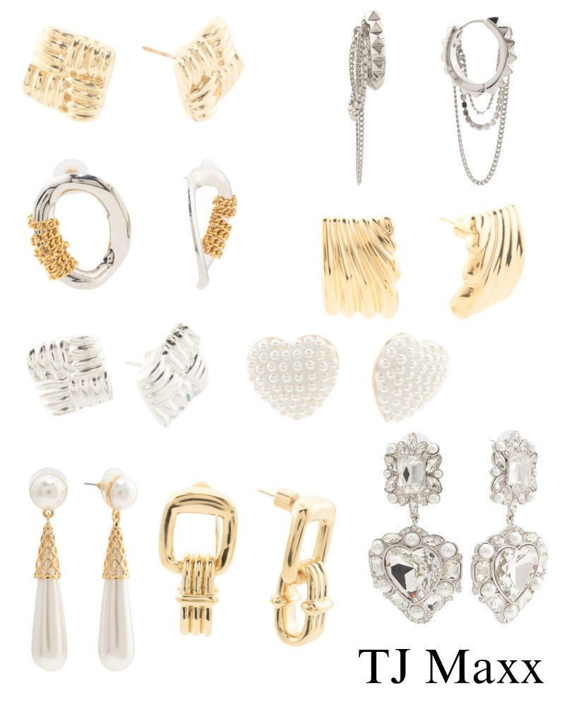 Designer earrings on sale at tj maxx, gold, silver. Pearl, heart, holiday, chain.

#LTKSaleAlert #LTKFindsUnder50 #LTKWedding