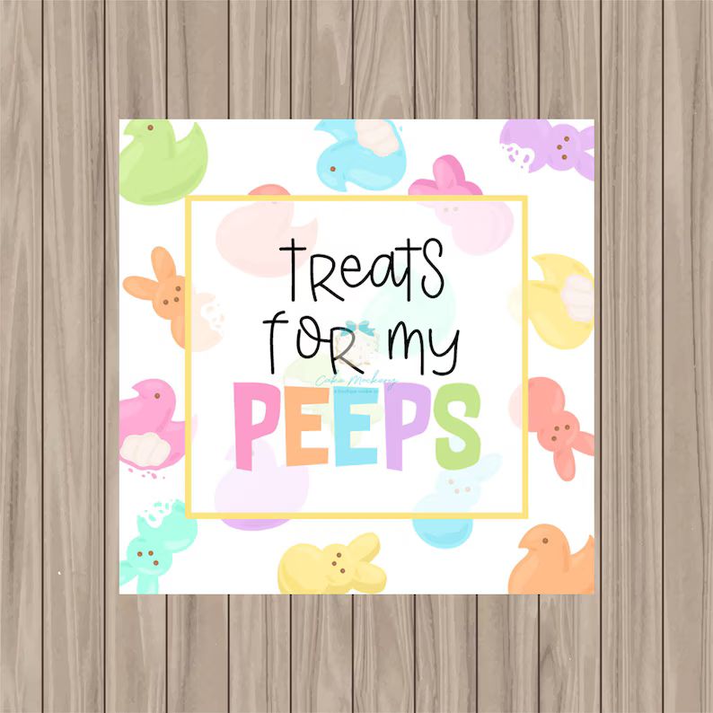 Printable Tag - Treats for My Peeps - 2" Square | Etsy (US)