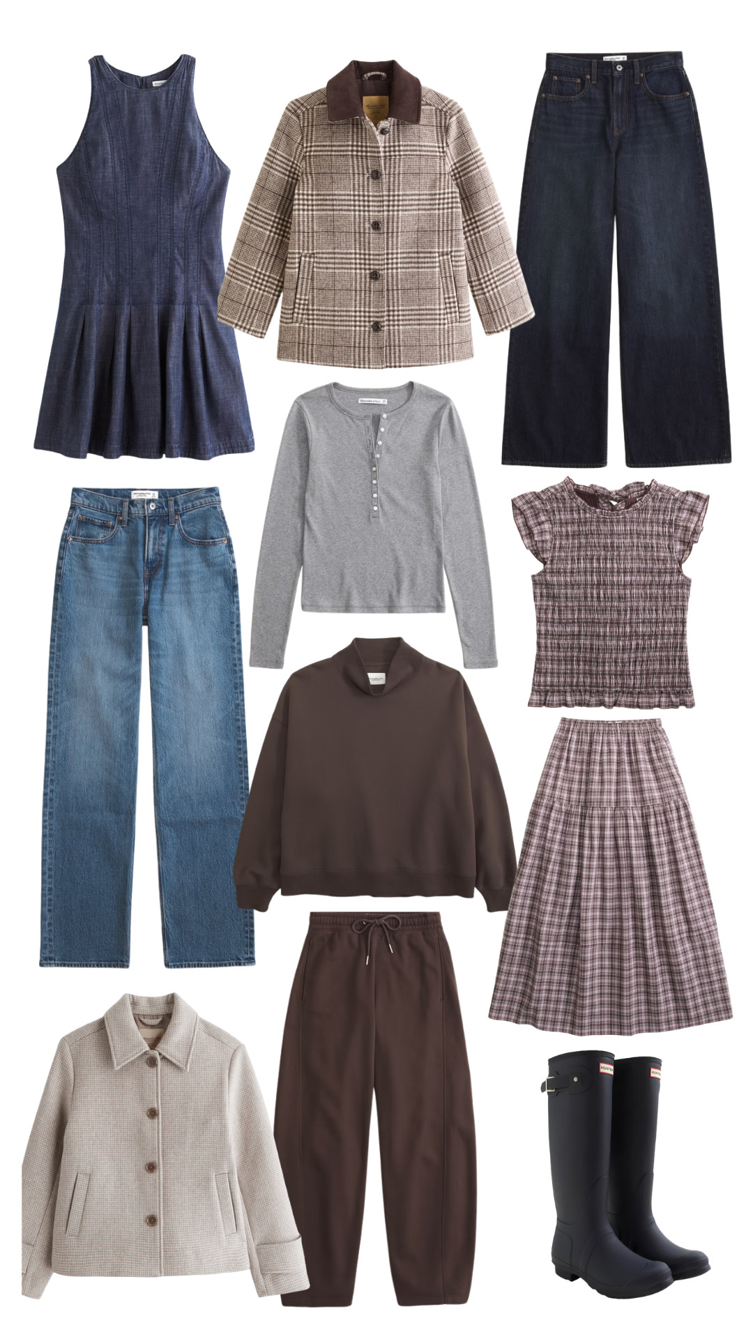 Abercrombie fall outfit inspo! 🤎

Fall outfits women
Matching skirt set
Hunter rain boots
Abercrombie denim
Fall denim
Wool coat
Chambray dress 

 #LTKgrwm #LTKootd #LTKSeasonal