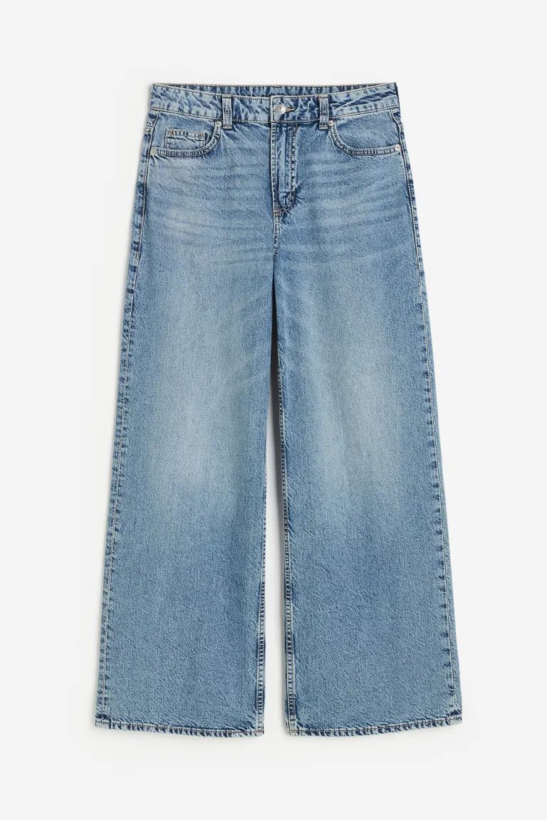 Baggy Regular Jeans - Regular waist - Extra-long legs - Pale denim blue - Ladies | H&M US | H&M (US + CA)