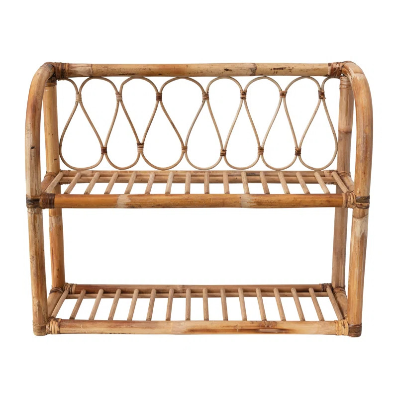 Horrell Rattan Wall Shelf With 2 Shelves | Wayfair North America