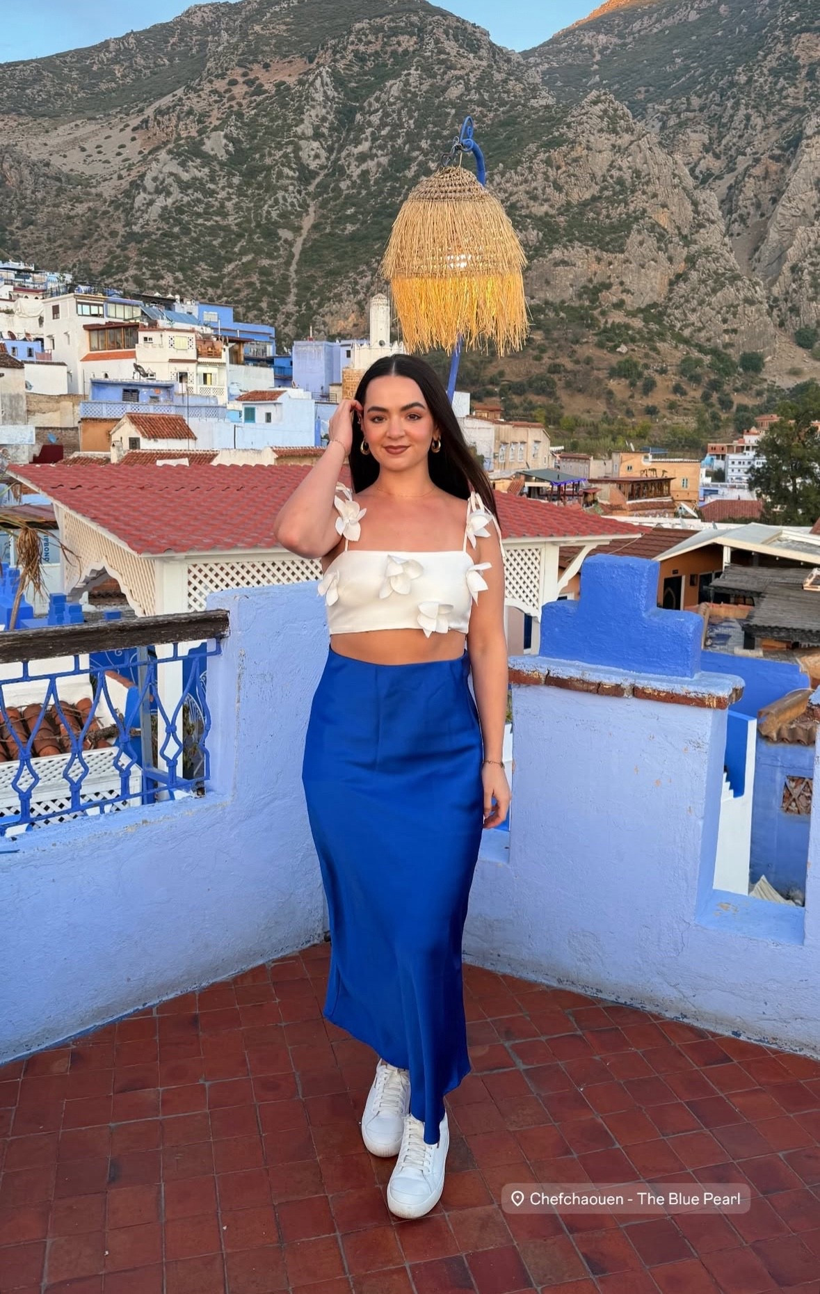 Had to match the scenery in Chefchaouen 💙

Vacation outfit satin skirt outfit dressy vacation outfit blue skirt outfit white top outfit 

#LTKStyleTip #LTKTravel #LTKFindsUnder50