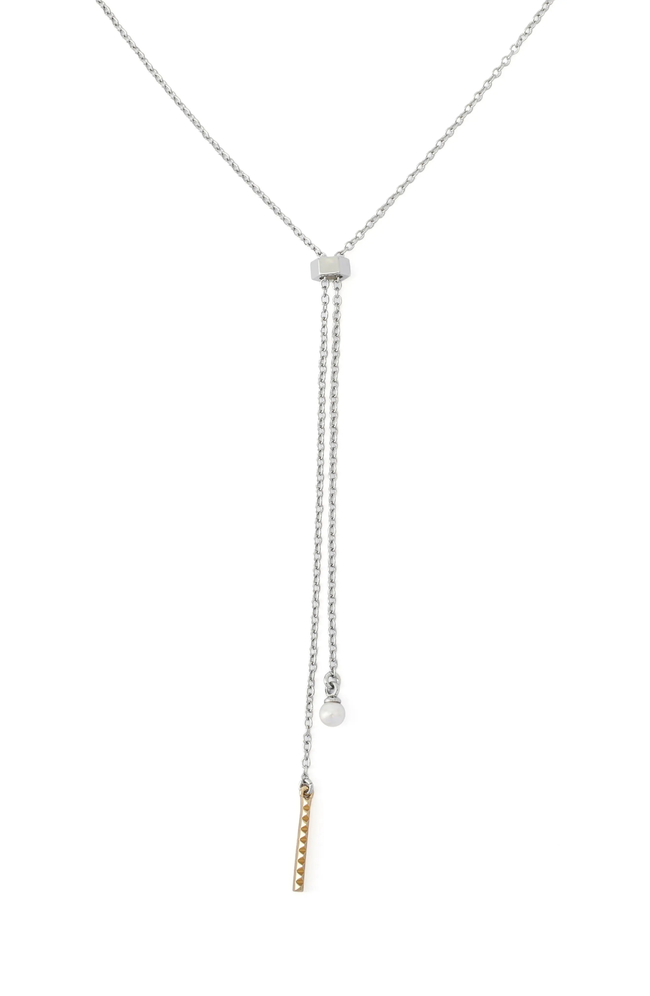 AllSaints Chain & Faux Pearl Y-Necklace (Women) | Nordstrom | Nordstrom