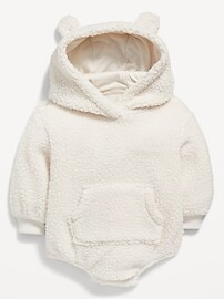 Unisex Long-Sleeve Sherpa Critter-Hooded Bodysuit for Baby | Old Navy (US)