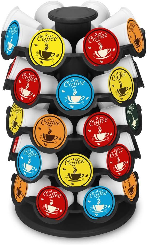 Everie Coffee Pod Storage Carousel Holder Organizer Compatible with 40 Keurig K-Cup Pods | Amazon (US)