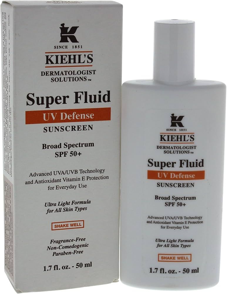 Kiehl's Super Fluid UV Defense Sunscreen SPF 50, 1.7 Ounce | Amazon (US)