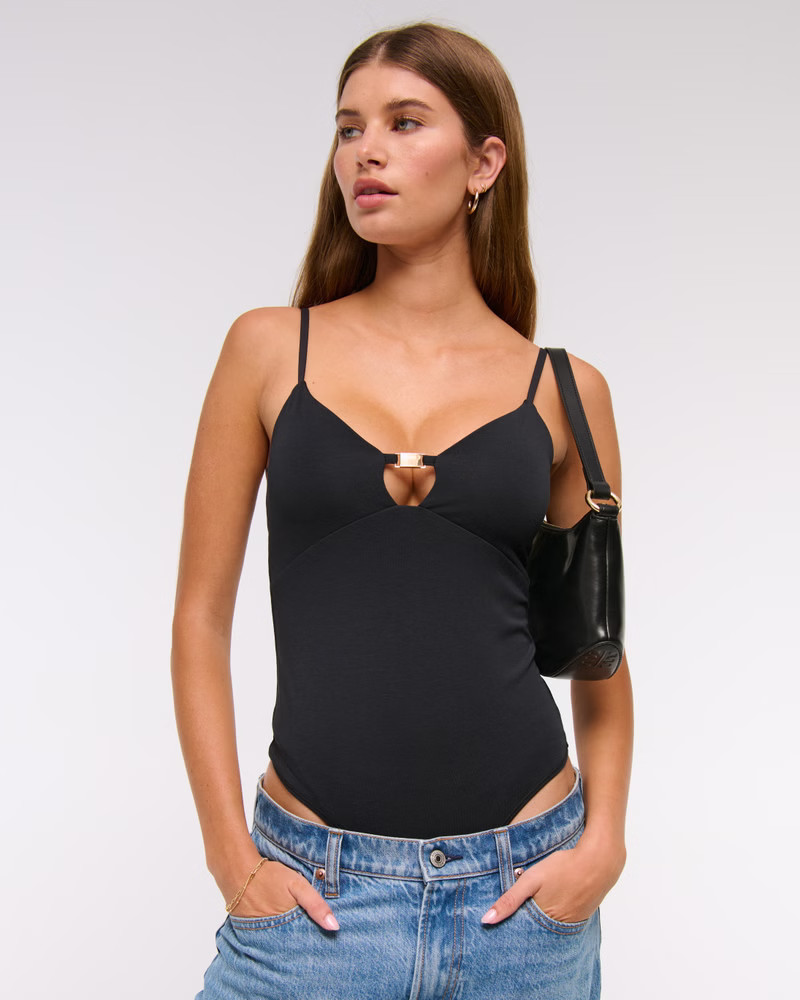 Bra-Free Hardware Cutout Bodysuit | Abercrombie & Fitch (US)