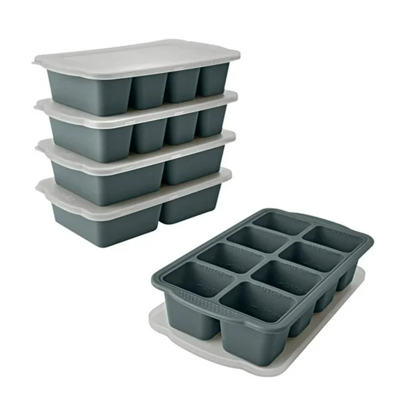 MIU Silicone Freezer Trays with Lids, 5-Pack – Flexible BPA-Free Silicone Freezing Molds for Me... | Walmart (US)