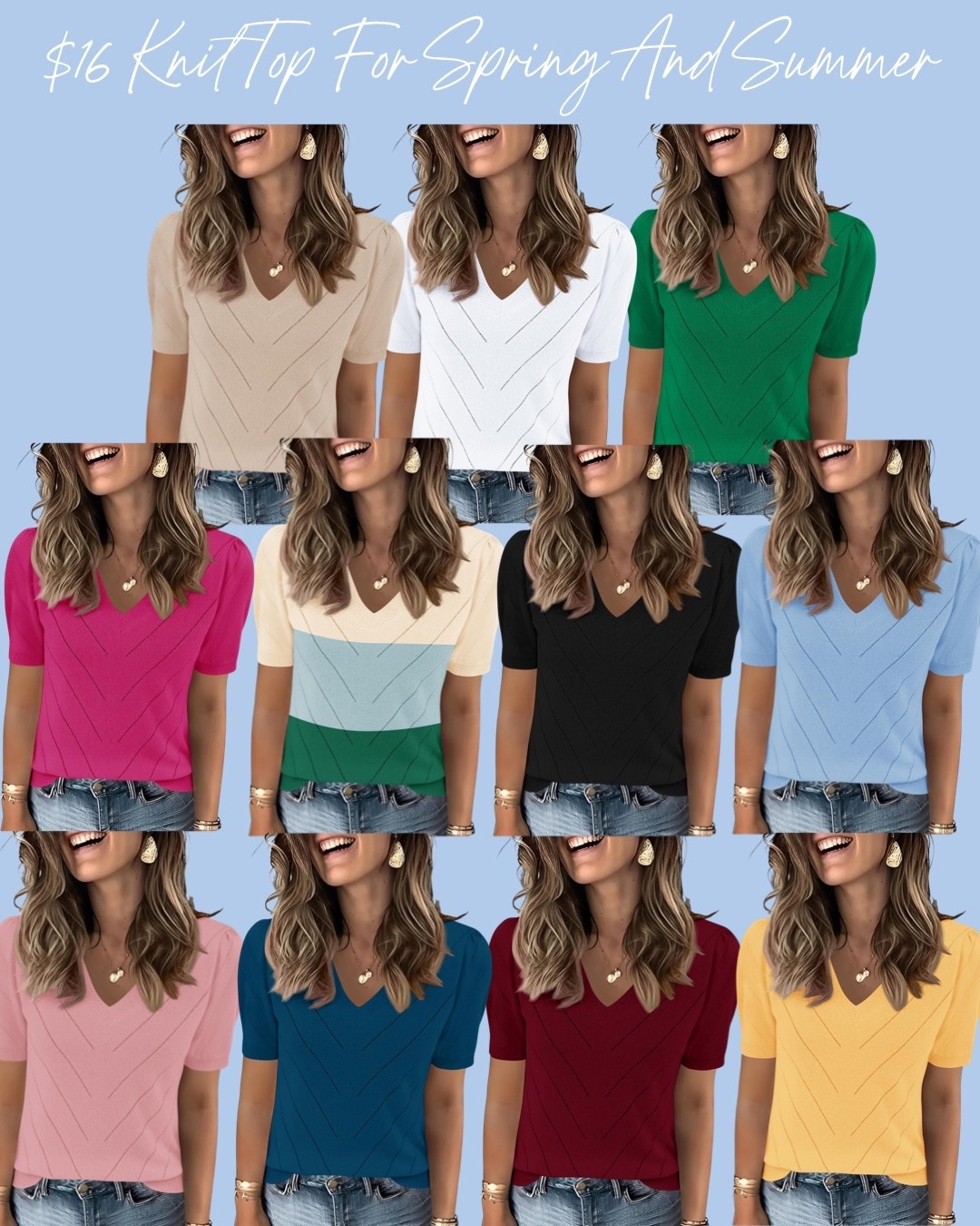 This puff-sleeve sweater is one of those easy closet wins 🤍
Lightweight knit, flattering V-neck, and just the right amount of polish to feel put-together without trying🙌🏼 Perfect for work, meetings, church, or dressing up your everyday denim. A great transition piece for winter → spring & summer → fall and an easy staple you’ll reach for again and again!!! 

✨ Dressy but comfortable
✨ Lightweight + breathable
✨ Easy to style for work or everyday

#ladies #ladieswear #ladiesstyle #style #fashion #spring #springstyle #summer #summerstyle #workwearstyle #businesscasual #puffsleeves #womensweater #fallfashionfinds #summerfallstyle #ltkfinds #affordablefashion #capsulewardrobe #everydaystyle #officeoutfits #styleinspo #amazon #amazonfind #amazonstyle #amazonfashion 

#LTKSaleAlert #LTKSeasonal #LTKootd