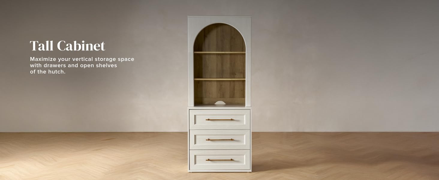 mopio Blake Storage Cabinet with Hutch, Sideboard Buffet Cabinet with Storage, Kitchen Pantry Org... | Amazon (US)