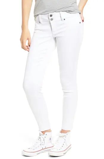 Women's 1822 Denim Double Button Skinny Jeans, Size 24 - White | Nordstrom
