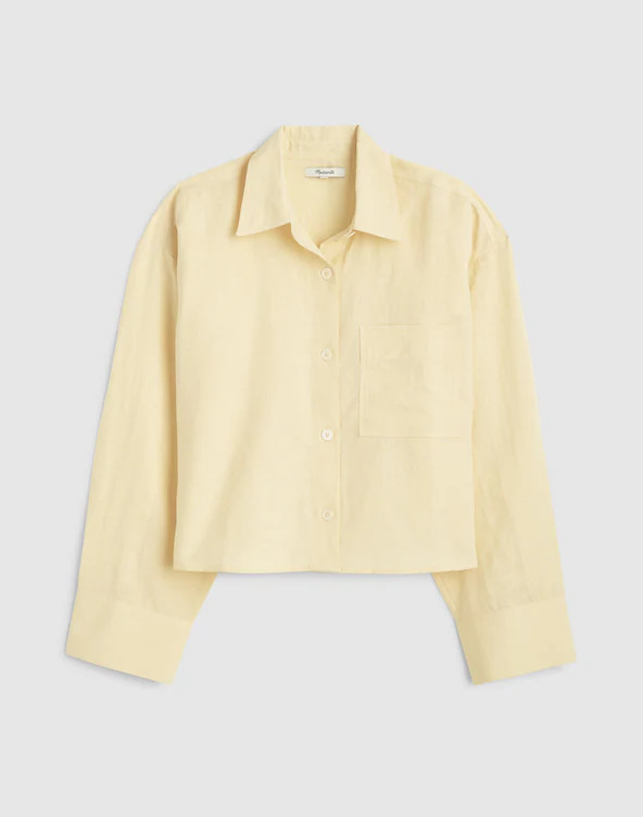 Straight-Hem Shirt in Linen-Cotton Blend | Madewell