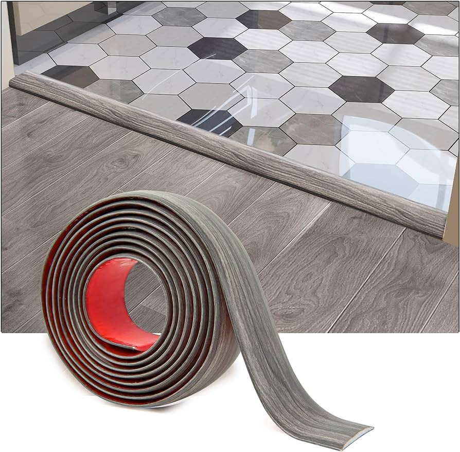 Art3d Self Adhesive Vinyl Floor Transition Strip, Laminate Floor Strip Floor Flat Divider Strip f... | Amazon (US)