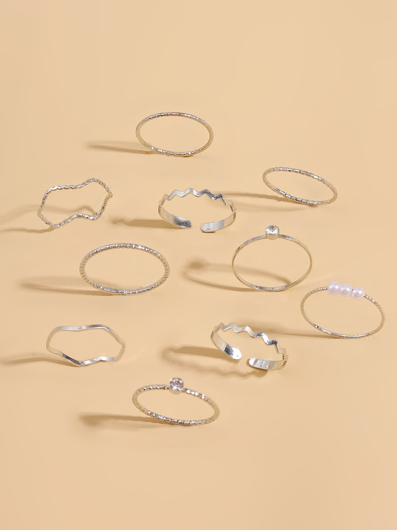 10pcs Rhinestone Decor Ring | SHEIN